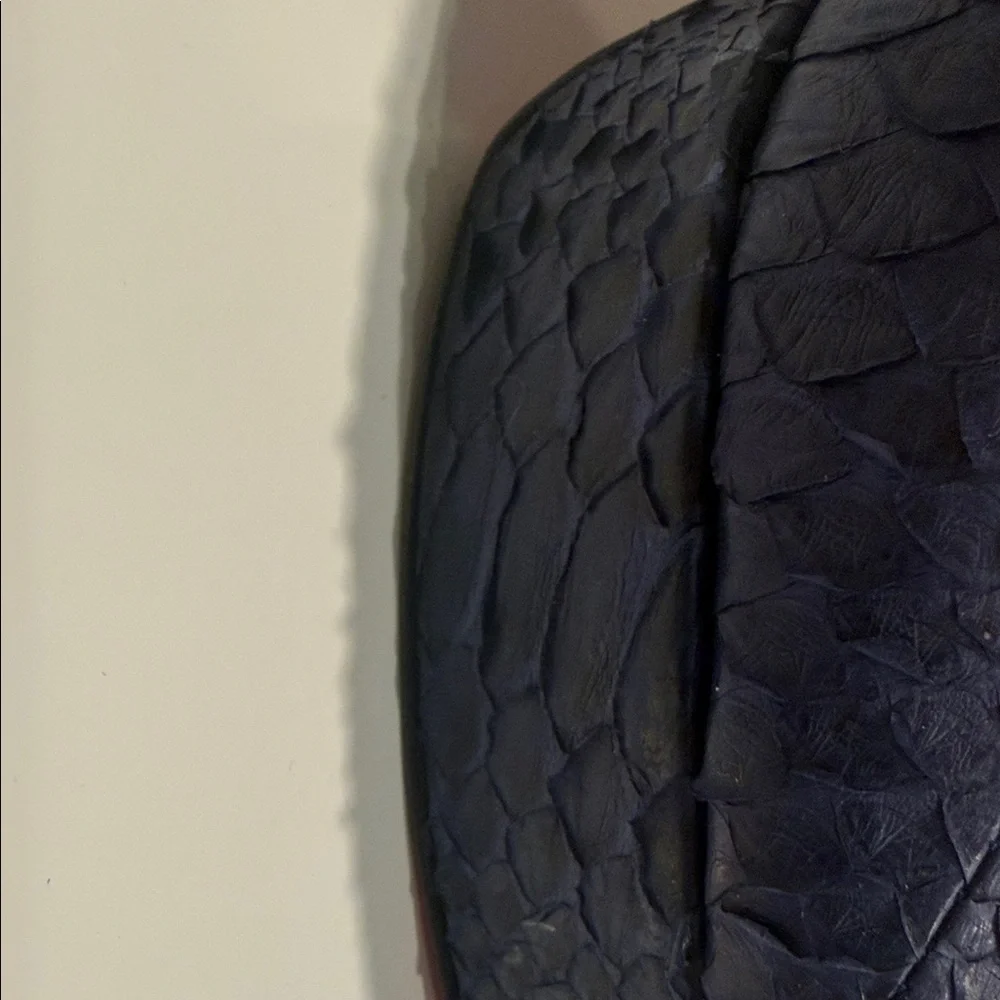 Christian Louboutin Blue Python Platform Heels - Picture 6 of 8